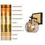 Thumbnail4 of 1-Light Brass Gold Wall Sconce with Globe Mercury Glass more views