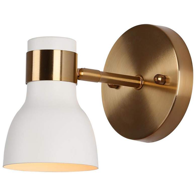 Image 1 1-Light Brass Gold Wall Sconce