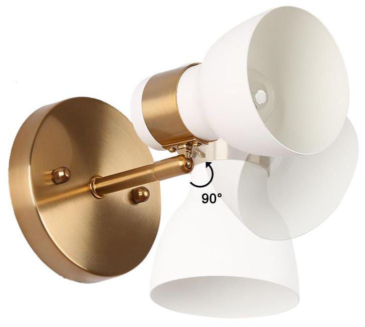 Image 2 1-Light Brass Gold Wall Sconce more views