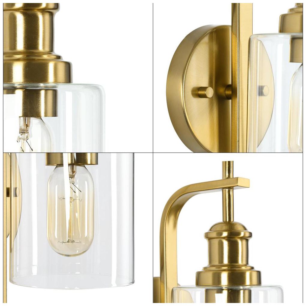 Image 3 1-Light Brass Lantern Wall Sconce more views