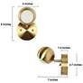 2_1-Light Brass-Plated Acrylic Integrated LED Wall Sconce more views