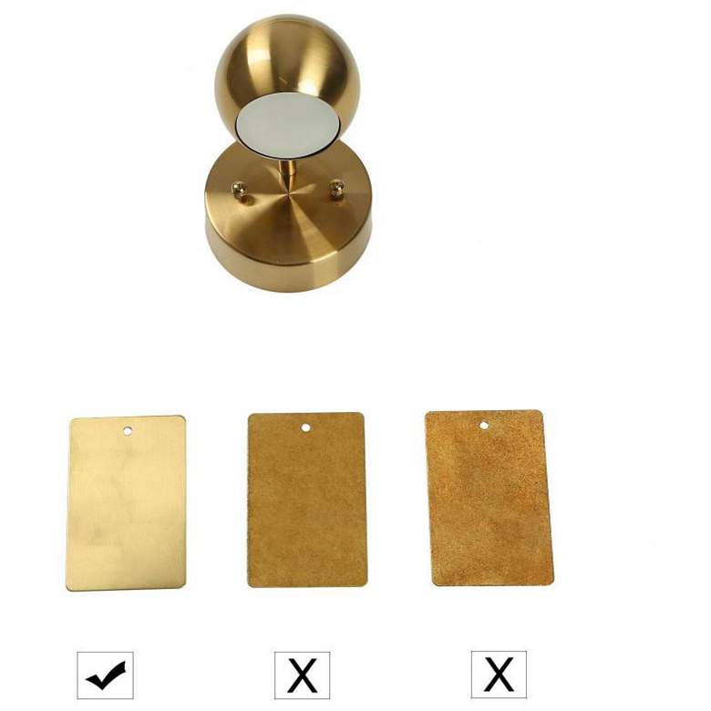 Image 4 1-Light Brass-Plated Acrylic Integrated LED Wall Sconce more views