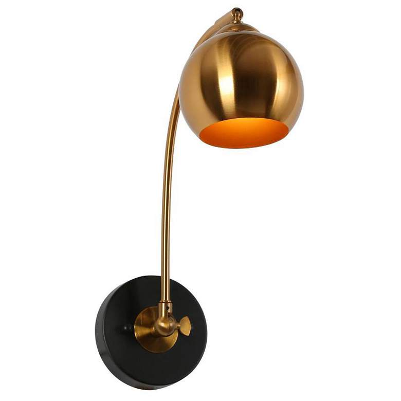 Image 1 1-Light Brass Wall Sconce Lighting