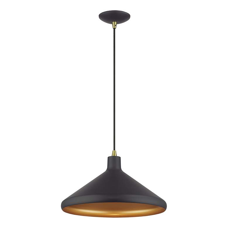 Image 4 1 Light Bronze Cone Pendant with Bronze Aluminum Shade more views
