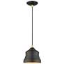 2_1 Light Bronze Mini Bell Pendant with Gold Finish Inside