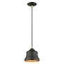 3_1 Light Bronze Mini Bell Pendant with Gold Finish Inside more views