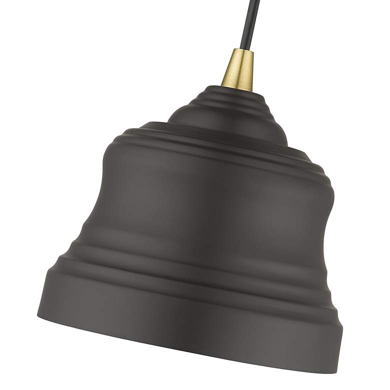 Image 4 1 Light Bronze Mini Bell Pendant with Gold Finish Inside more views