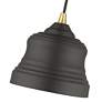 4_1 Light Bronze Mini Bell Pendant with Gold Finish Inside more views