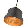 7_1 Light Bronze Mini Bell Pendant with Gold Finish Inside more views