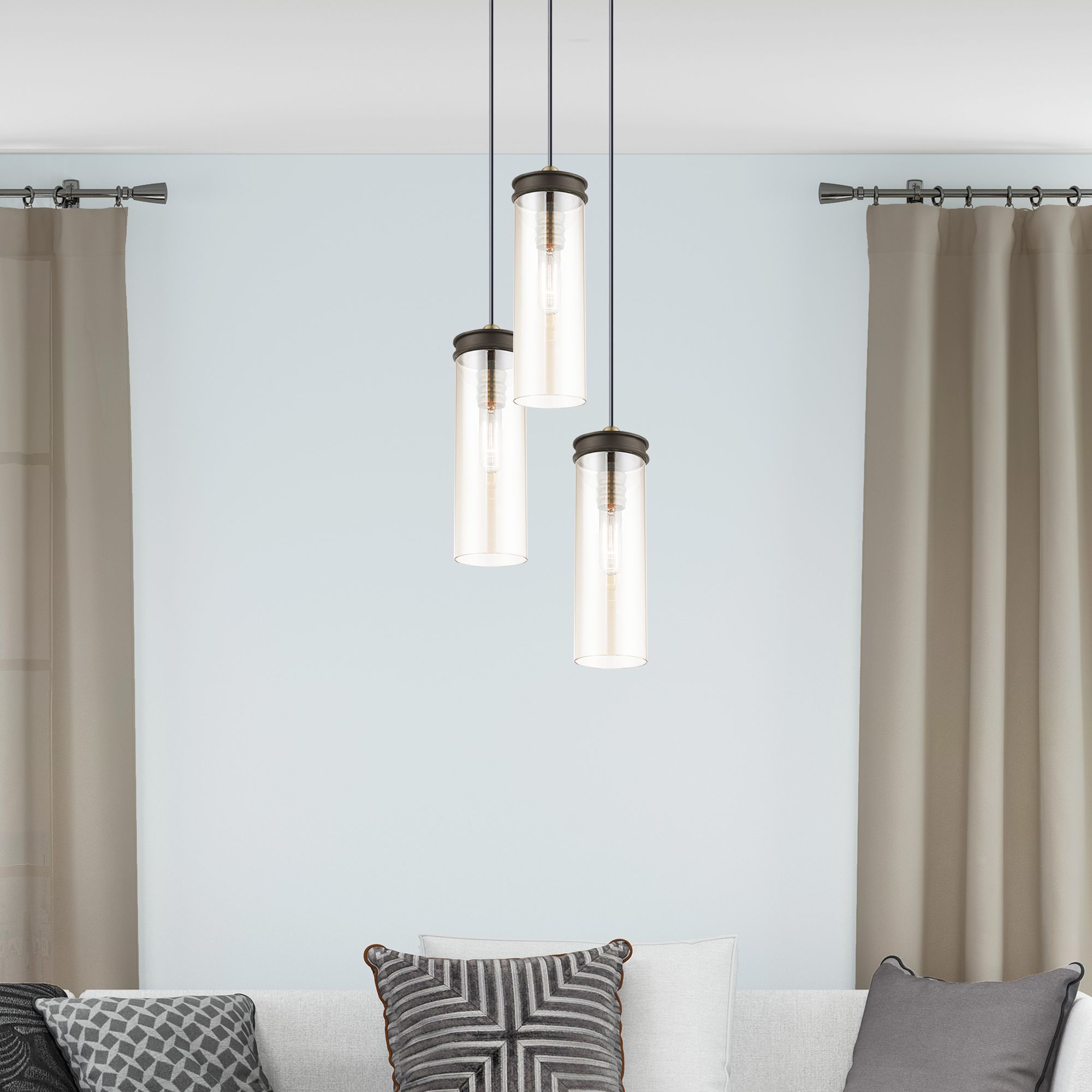 1 Light Bronze Mini Pendant