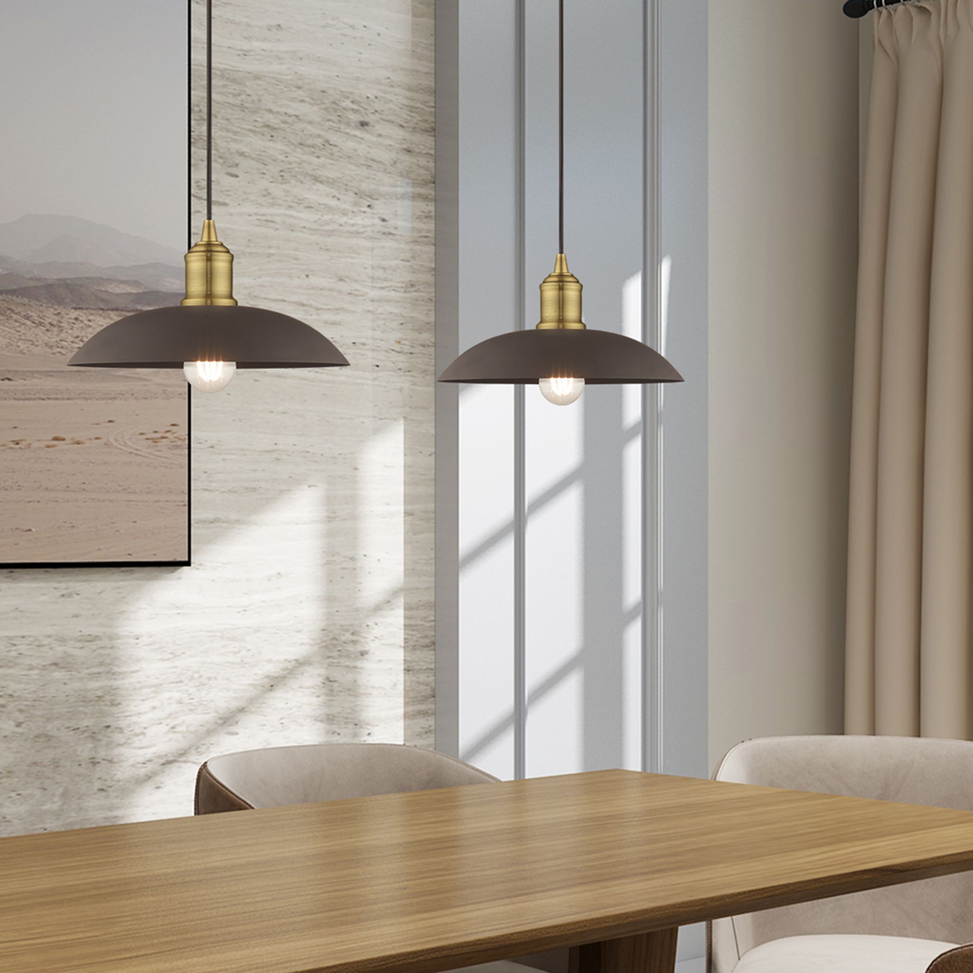 1 Light Bronze Mini Pendant