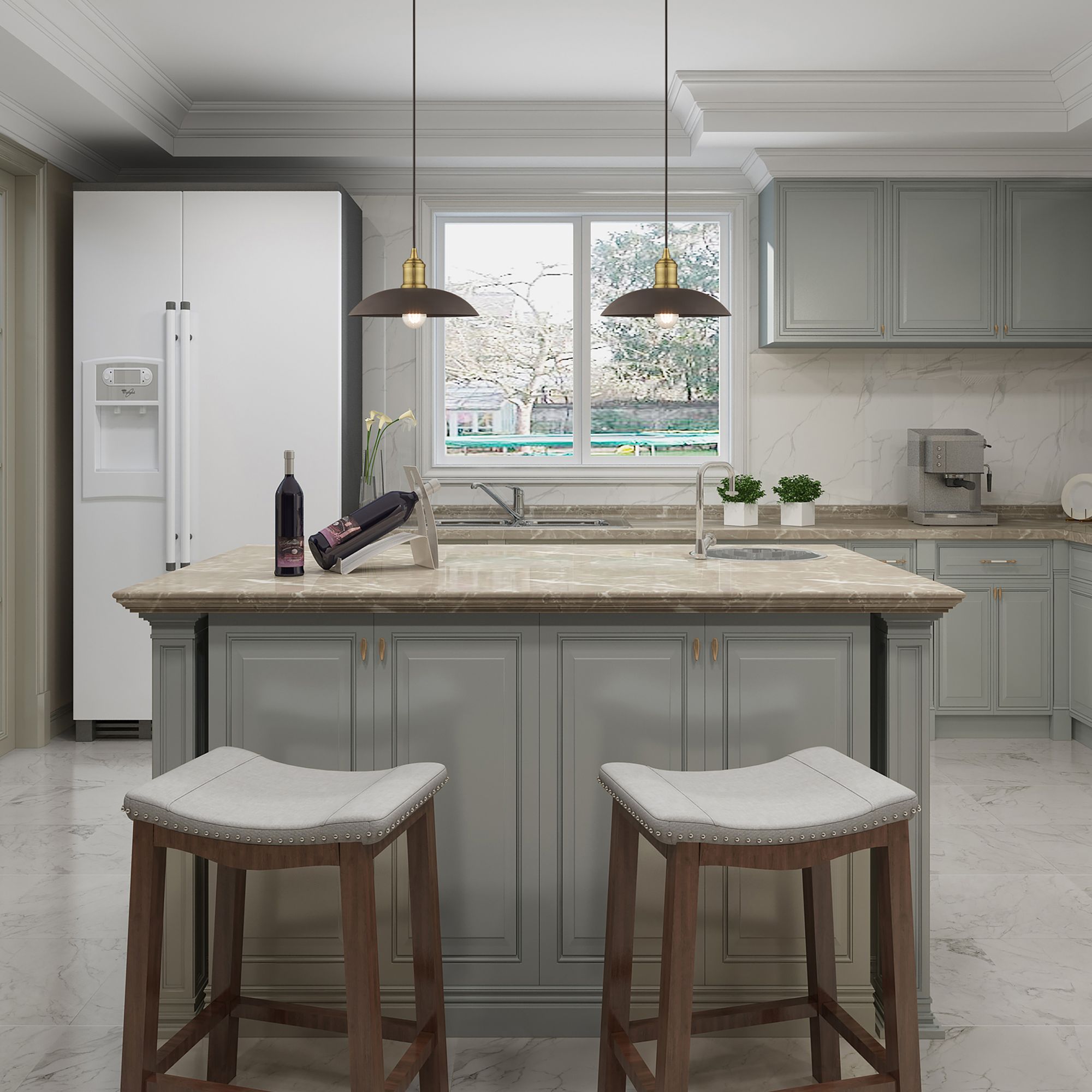 1 Light Bronze Mini Pendant