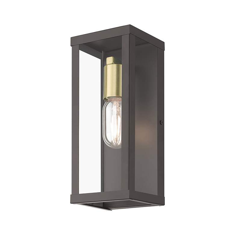 Image 4 1 Light Bronze Outdoor ADA Medium Wall Lantern more views
