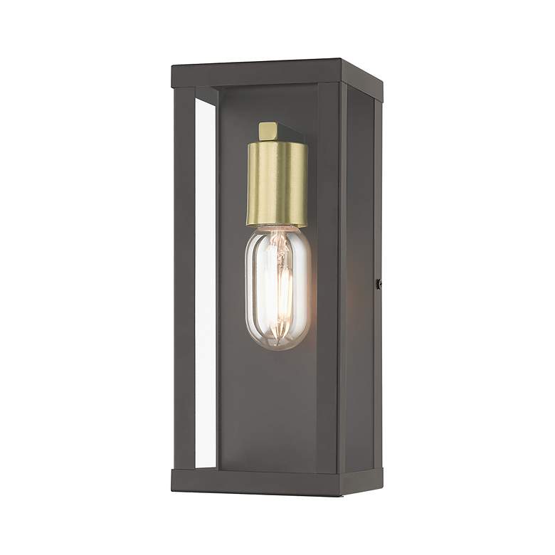 Image 5 1 Light Bronze Outdoor ADA Medium Wall Lantern more views
