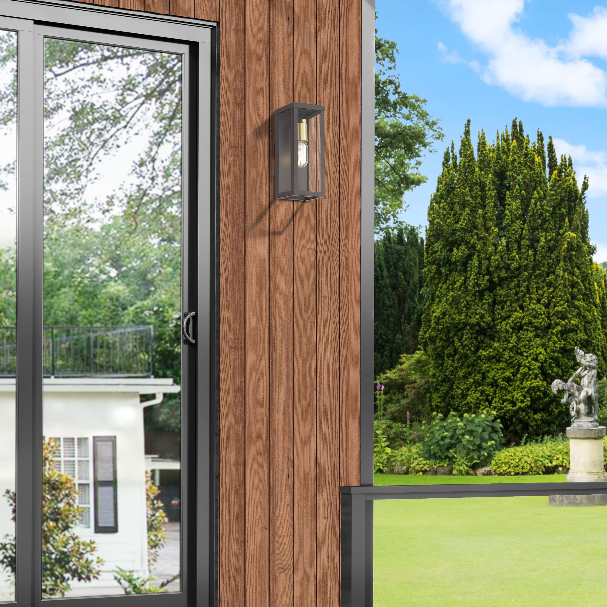 1 Light Bronze Outdoor ADA Medium Wall Lantern