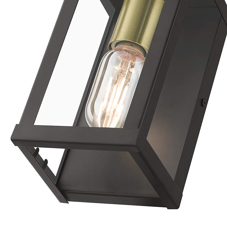 Image 7 1 Light Bronze Outdoor ADA Small Wall Lantern more views
