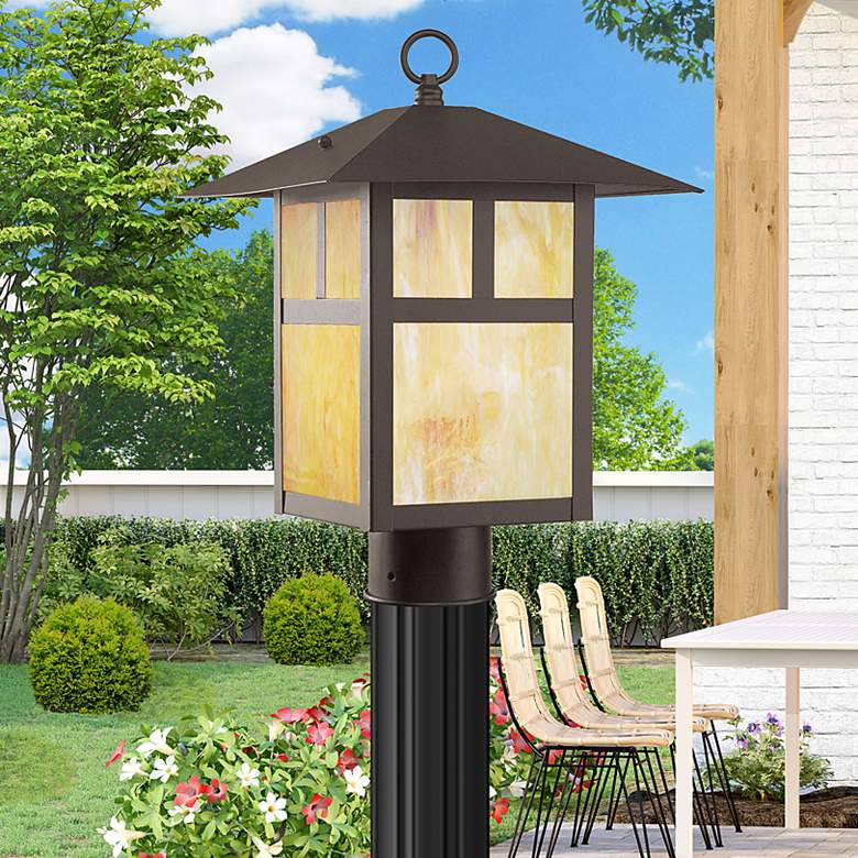 Image 1 1 Light Bronze Outdoor Post Top Lantern