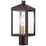 1 Light Bronze Outdoor Post Top Lantern