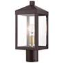 1 Light Bronze Outdoor Post Top Lantern