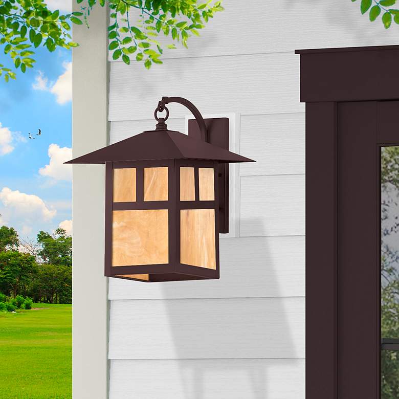 Image 1 1 Light Bronze Outdoor Wall Lantern