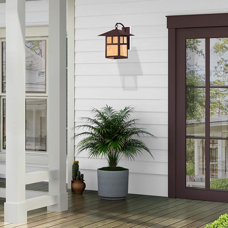 Image 3 1 Light Bronze Outdoor Wall Lantern more views