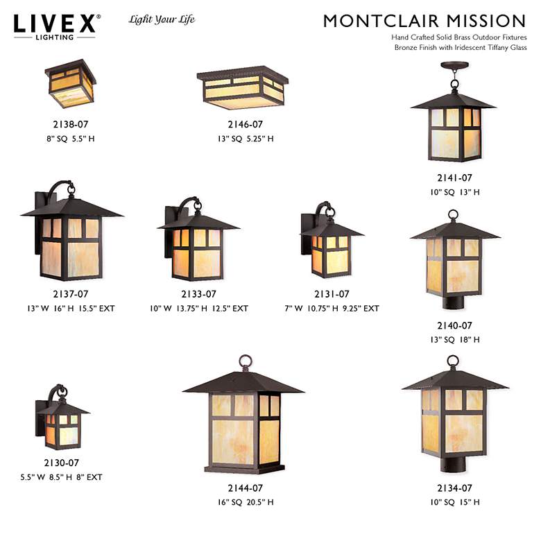 Image 5 1 Light Bronze Outdoor Wall Lantern more views