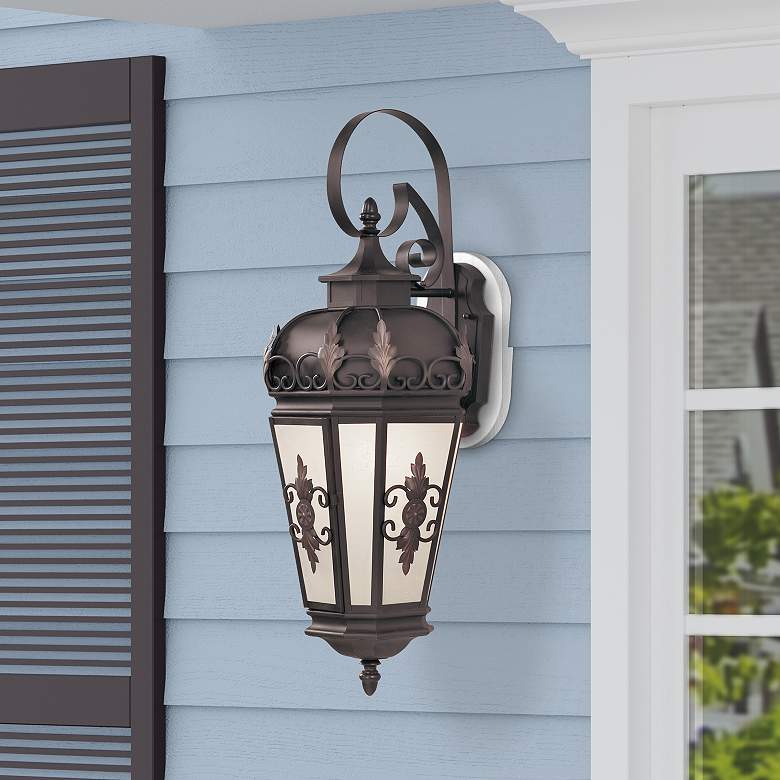 Image 1 1 Light Bronze Outdoor Wall Lantern