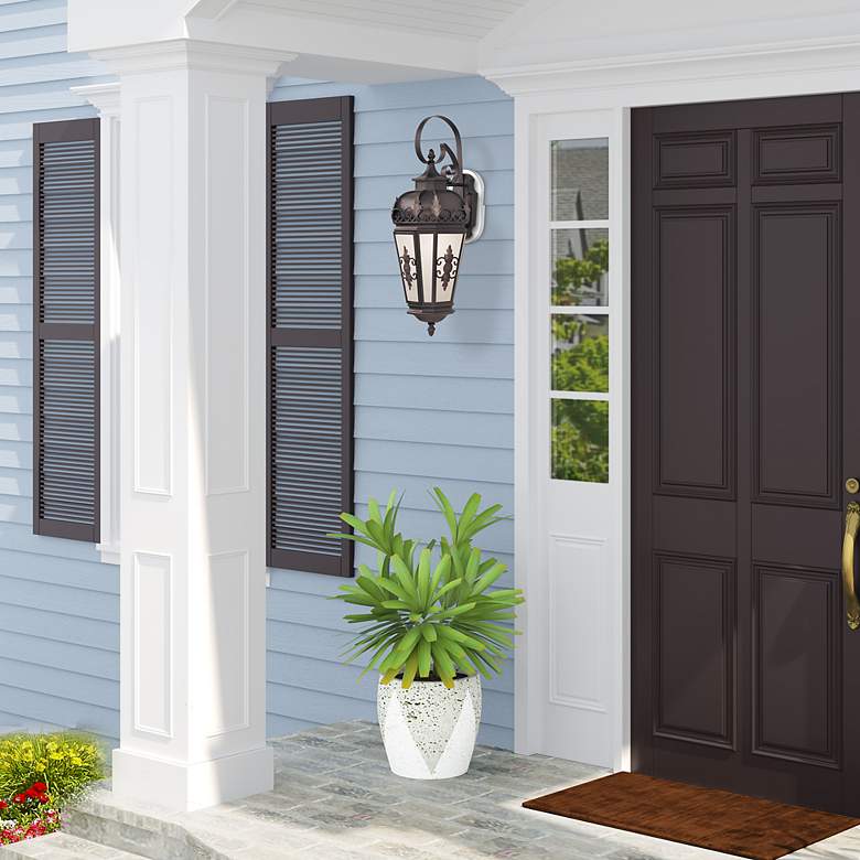 Image 4 1 Light Bronze Outdoor Wall Lantern more views