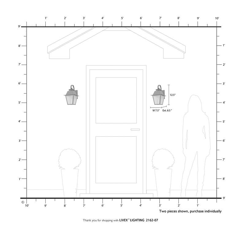 Image 7 1 Light Bronze Outdoor Wall Lantern more views