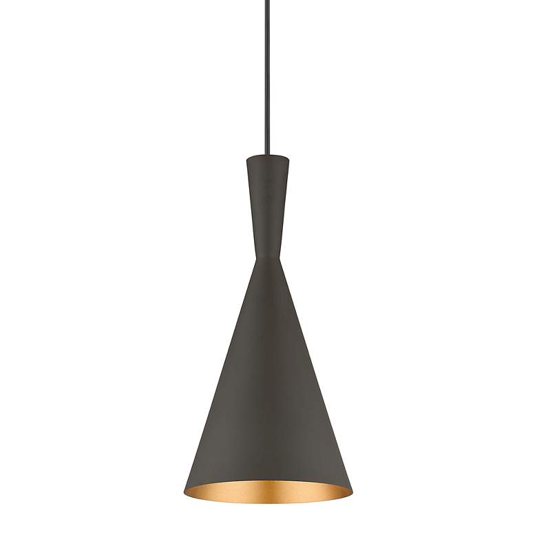 Image 4 1 Light Bronze Pendant with Antique Brass Finish Accents more views