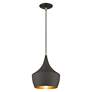 4_1 Light Bronze Pendant with Antique Brass Finish Accents more views