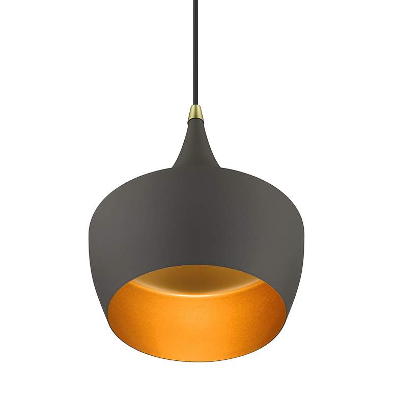 Image 6 1 Light Bronze Pendant with Antique Brass Finish Accents more views