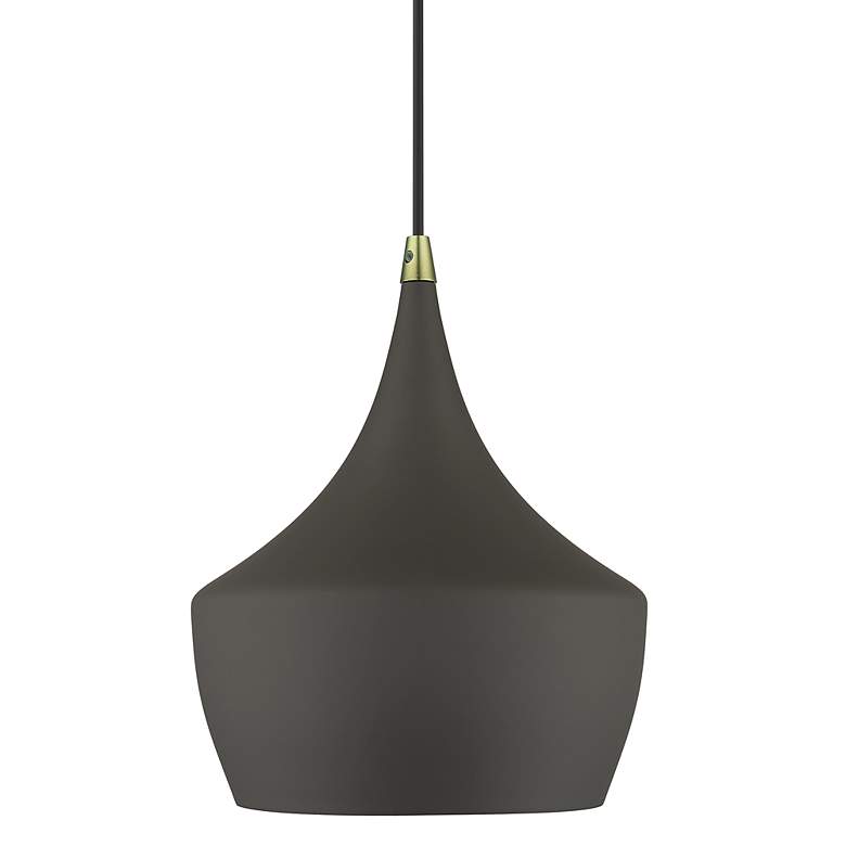 Image 7 1 Light Bronze Pendant with Antique Brass Finish Accents more views