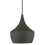 7_1 Light Bronze Pendant with Antique Brass Finish Accents more views