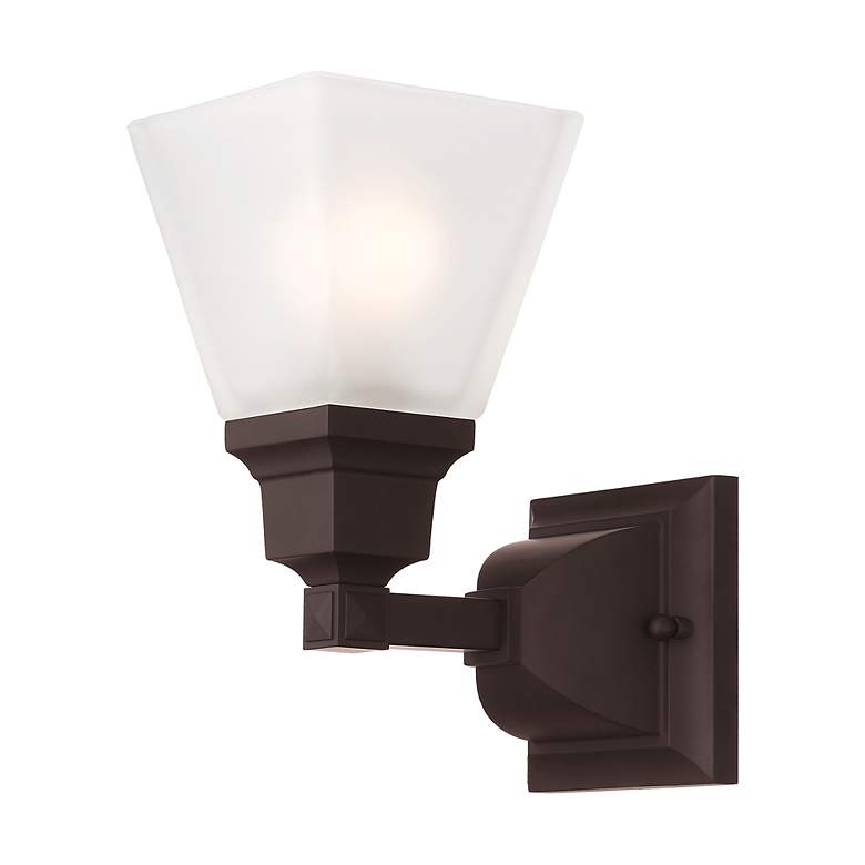 Image 6 1 Light Bronze Wall Sconce more views