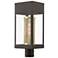 1 Light Bronze with Soft Gold Candle Outdoor Post Top Lantern