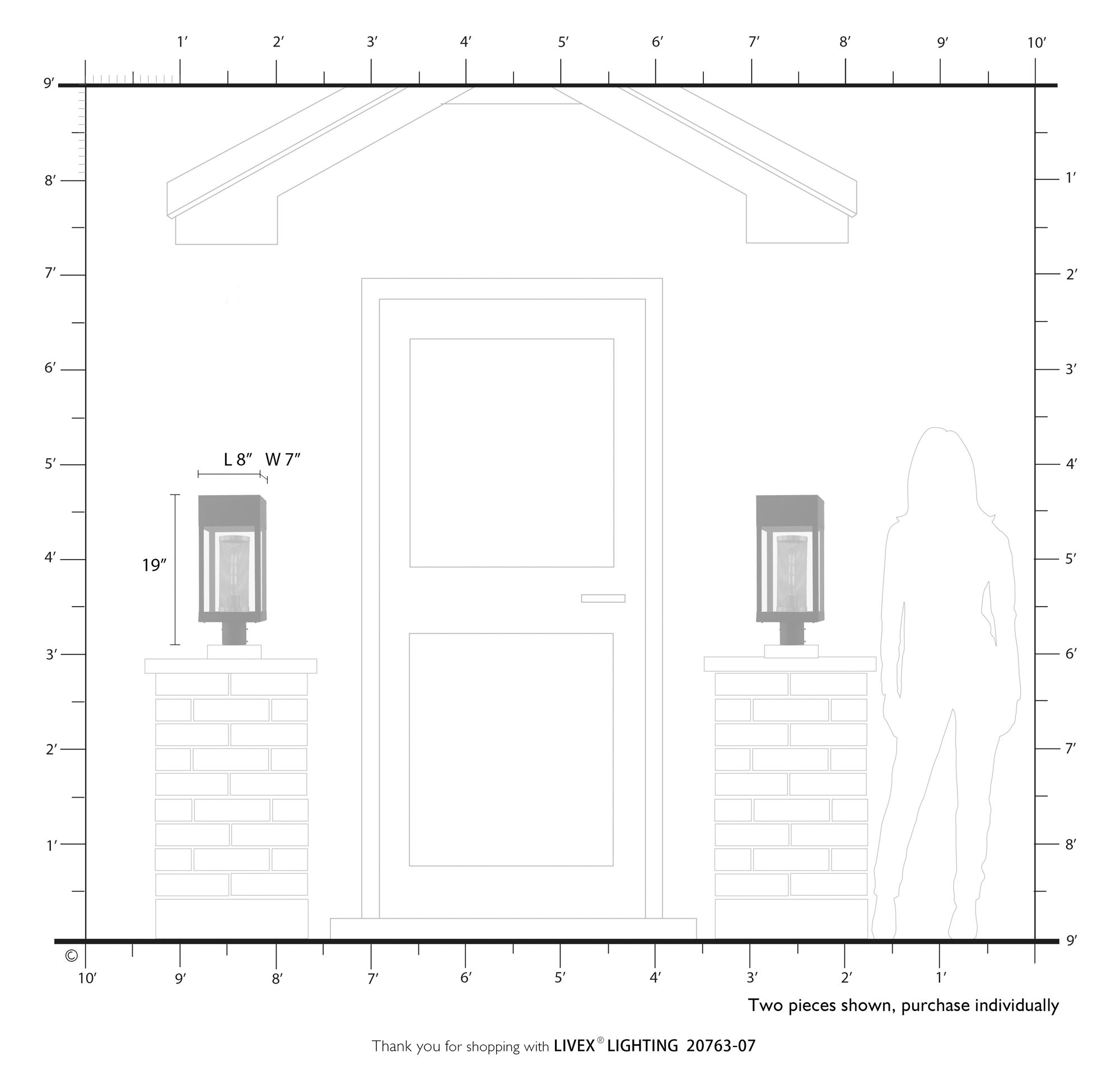 1 Light Bronze with Soft Gold Candle Outdoor Post Top Lantern