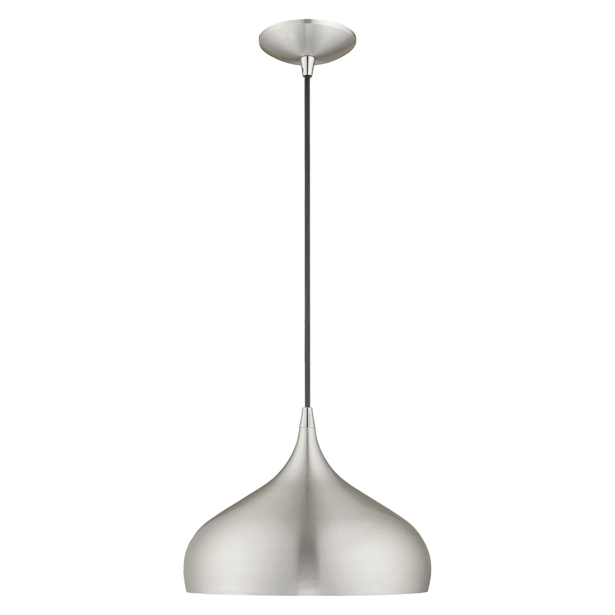 Image 5 1 Light Brushed Aluminum Mini Pendant more views