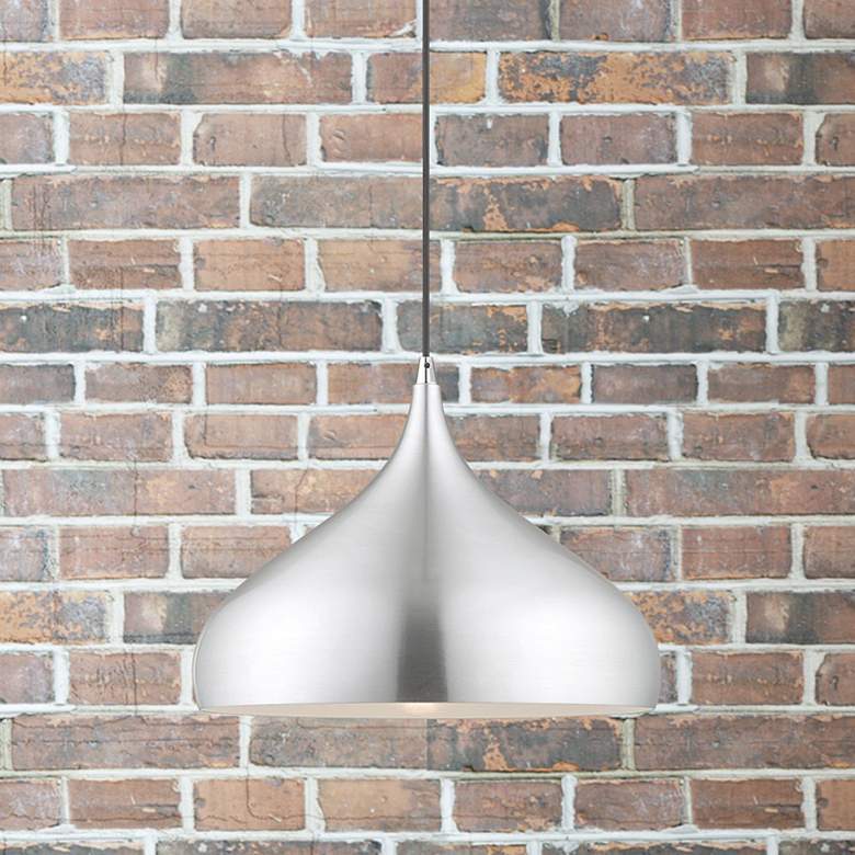 Image 1 1 Light Brushed Aluminum Mini Pendant
