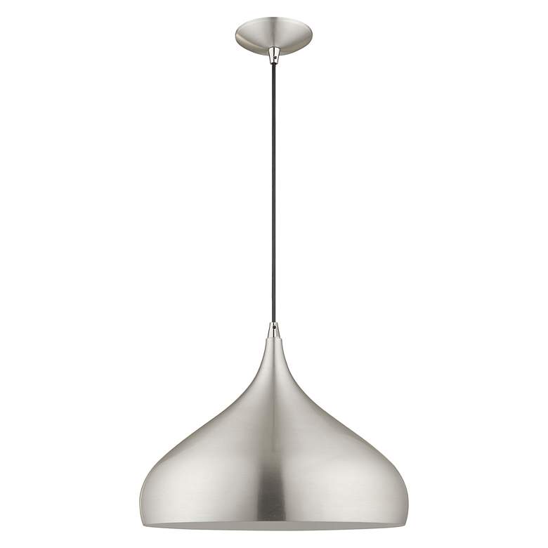 Image 4 1 Light Brushed Aluminum Mini Pendant more views