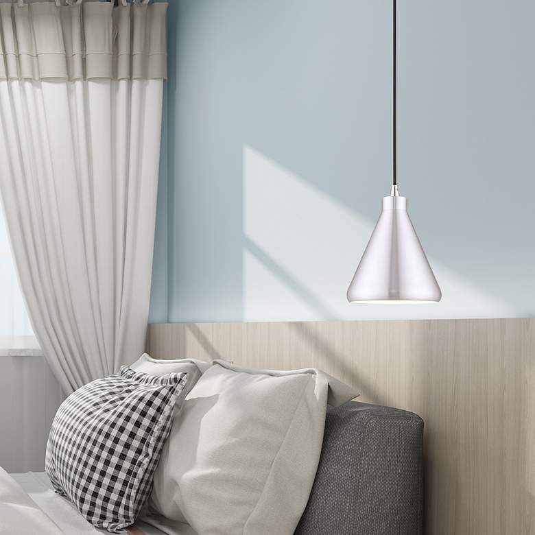 Image 1 1 Light Brushed Aluminum Mini Pendant