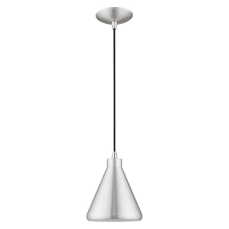 Image 4 1 Light Brushed Aluminum Mini Pendant more views