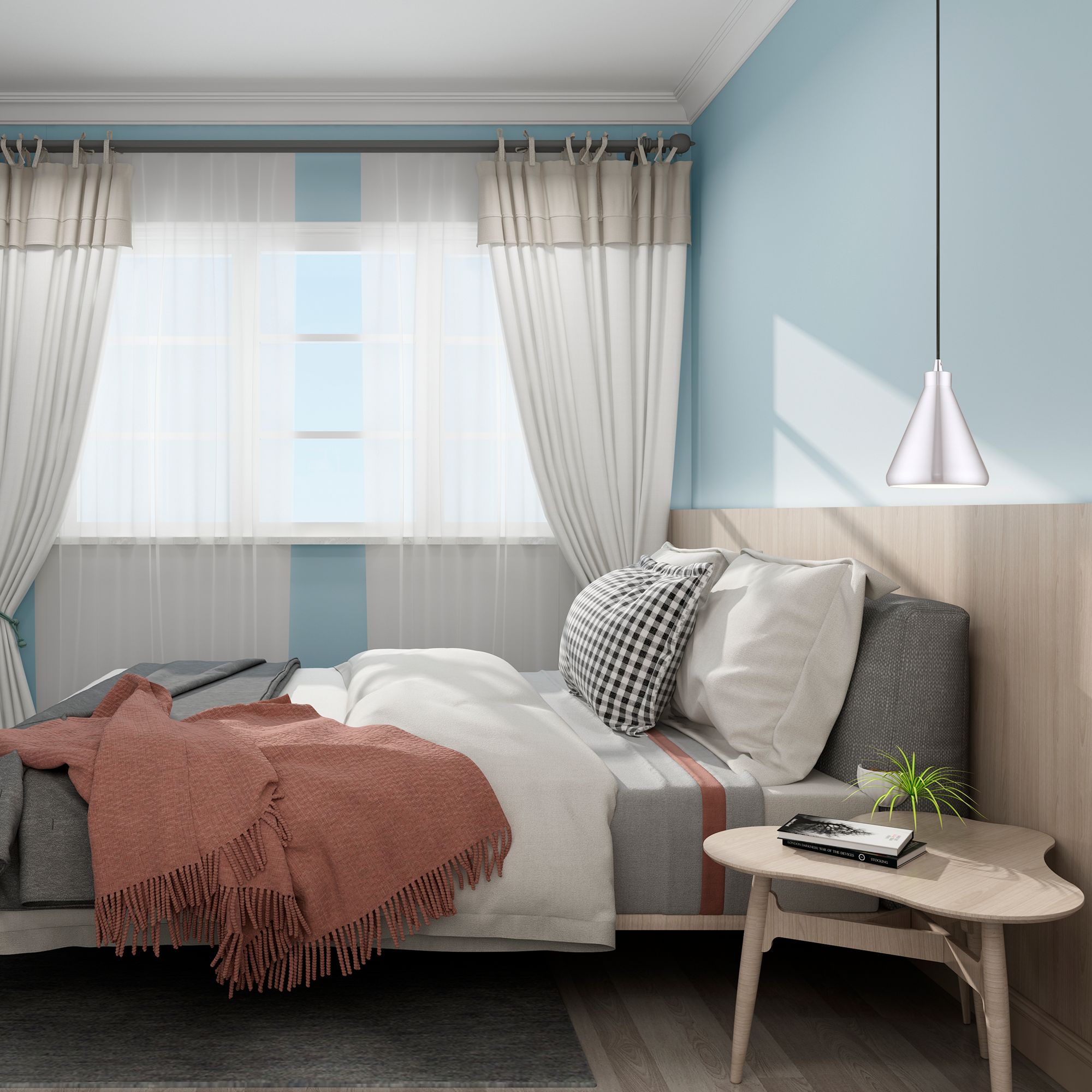 1 Light Brushed Aluminum Mini Pendant