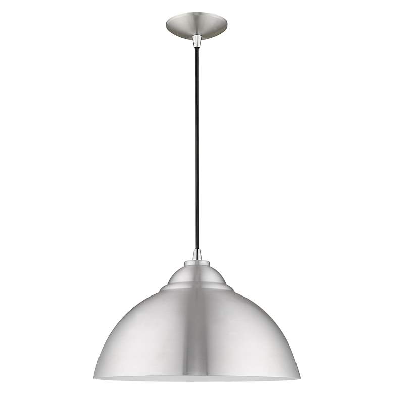 Image 3 1 Light Brushed Aluminum Mini Pendant more views
