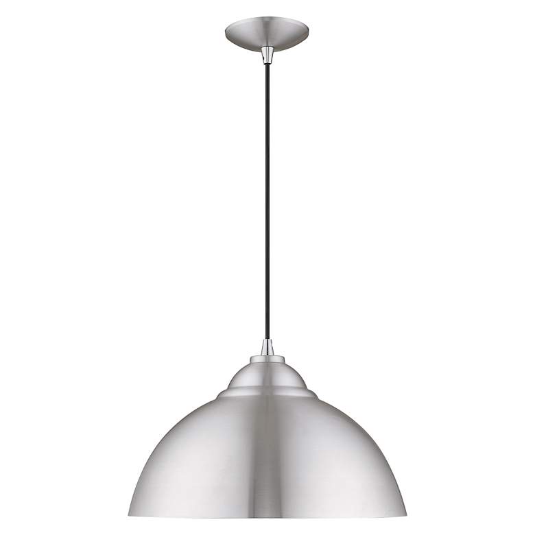 Image 4 1 Light Brushed Aluminum Mini Pendant more views