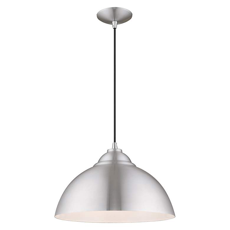 Image 5 1 Light Brushed Aluminum Mini Pendant more views