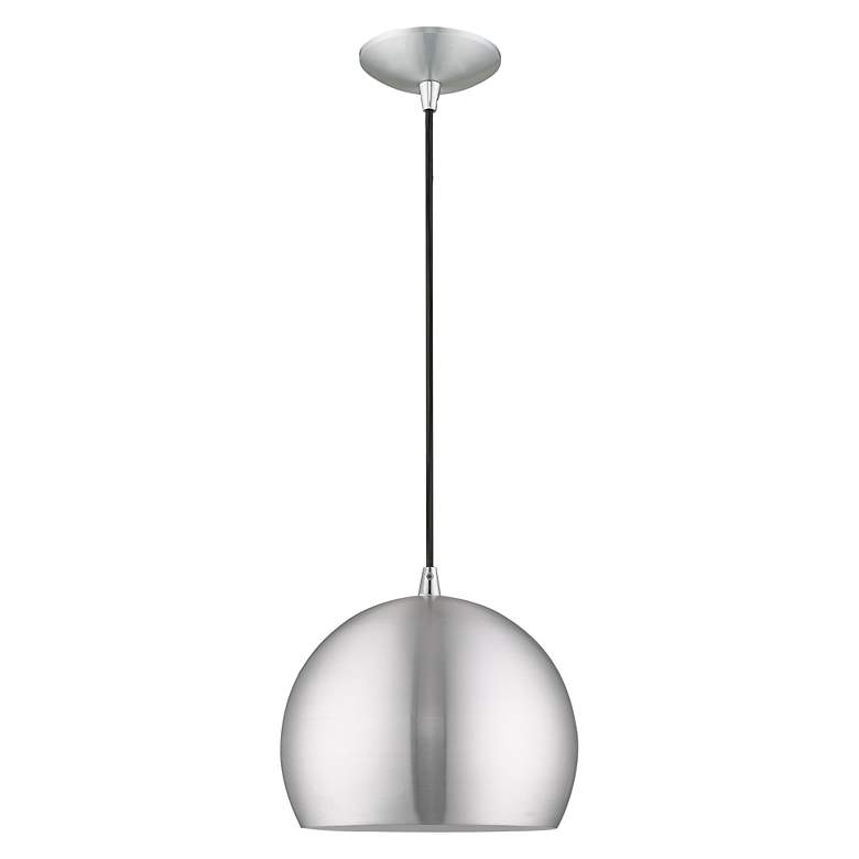 Image 4 1 Light Brushed Aluminum Mini Pendant more views