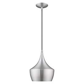 Image5 of 1 Light Brushed Aluminum Mini Pendant more views