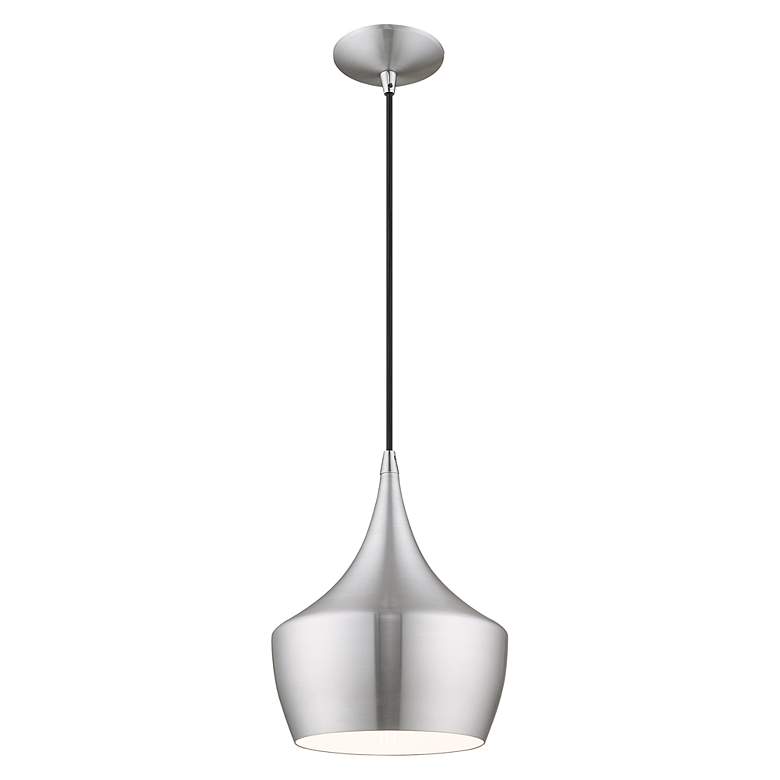 Image 6 1 Light Brushed Aluminum Mini Pendant more views