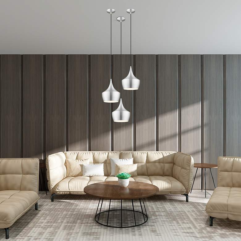 Image 7 1 Light Brushed Aluminum Mini Pendant more views